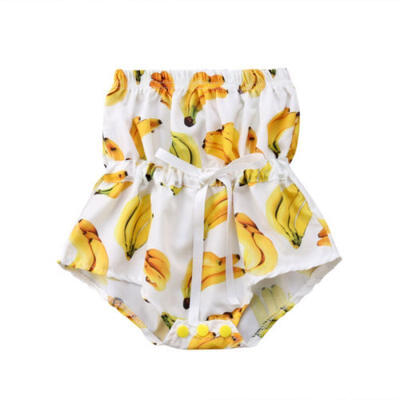 

Newborn Toddler Infant Baby Girl Banana Cotton Romper Bodysuit JumpsuitAU