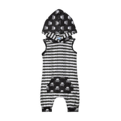

AU Newborn Baby Boys Summer Clothes Hooded Tops Romper Bodysuit Jumpsuit Outfits