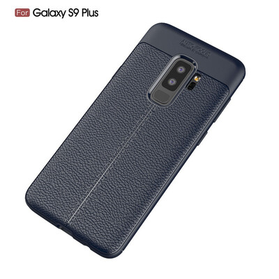 

Fivice Samsung Galaxy S9 plus case Luxury leather TPU silicone anti-fall soft shell phone case