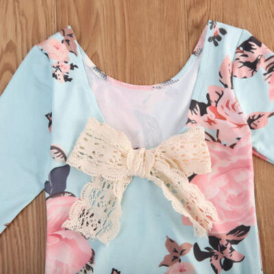

Sweet Toddler Kids Baby Girls Romper Lace Bow Bodysuit Jumpsuit Clothes Outfits