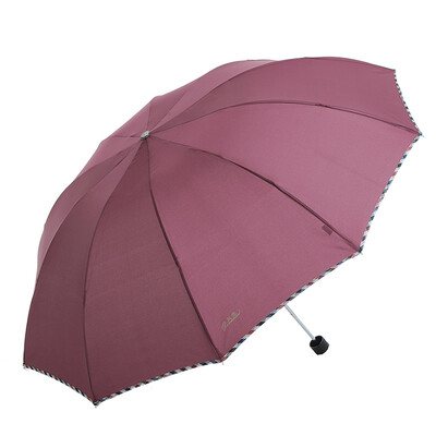 

[Jingdong supermarket] Paradise umbrella folding sunny umbrella 3311E2 deep purple vinyl upgrade section sunscreen stained water a dry business umbrella