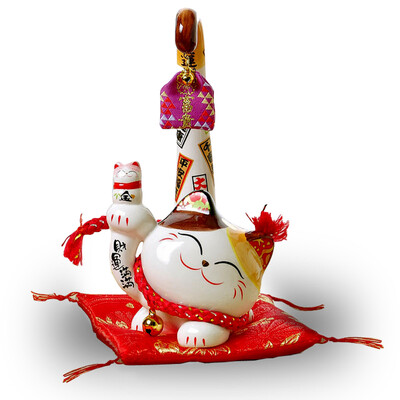 

【Jingdong Supermarket】 Jinshi Workshop Lucky Cat Mini Creative Gift Office Decoration Send Friend Long-tailed Cat SC6034