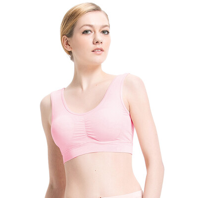 

Small nurse bra no steel bra bra noodles female modal sports bra large underwear SMB chest pad removable soft powder XL 175105