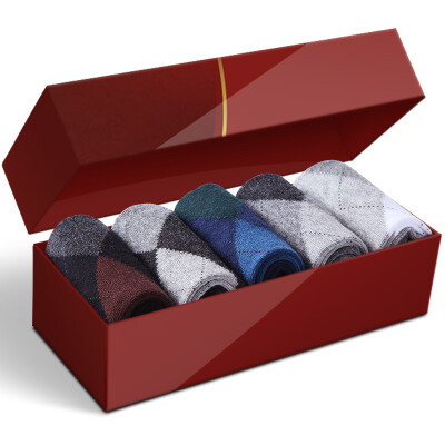 

Heng Yuan Xiang socks men's solid color in the four-season cotton socks mixed color 5 pairs of equipment