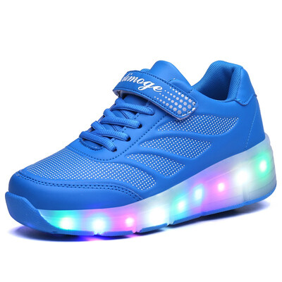 

Heelys LED light sneakers with Double TWO wheel boy Girl roller skate casual shoe with roller girl zapatillas zapatos con ruedas
