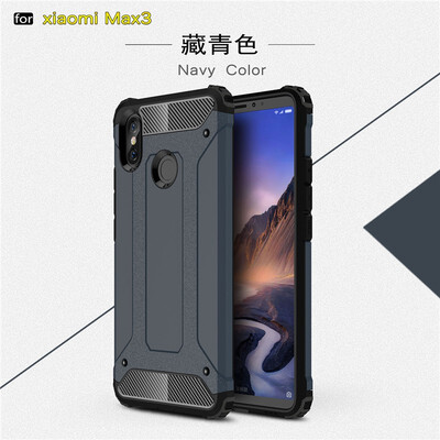 

Fivice Xiaomi MI max3 case Luxury Silicone Diamond Armor PC Hard Shell Phone Case