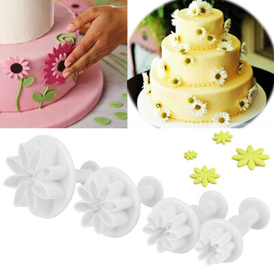 

4Pcs Cute Chrysanthemum Flower Daisy Cake Chocolate Jelly Making Mold Tool