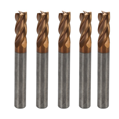 

5PCS Solid Carbide Endmill Standard Length Side Milling Slotting Profiling Face Mill Spiral Bit