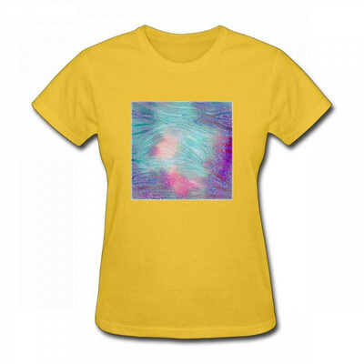 

Anne Marie Baugh Animal Print Blue&Pink Liquid Look Zebra Pattern Women T-Shirt