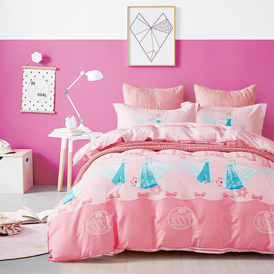 

Disney home textile four-piece set 15 m ice romance Aisha Princess active printing&dyeing pink