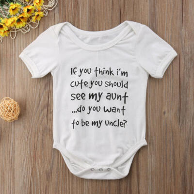 

Toddler Baby Boy Girl Letter Romper Bodysuit Jumpsuit Kid Cotton Clothes Outfit
