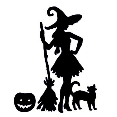 

UpperX Pumpkin Witch Metal Cutting Dies For Halloween Scrapbooking Steel Craft Die Cut Creative Stamp Embossing Cards Stencil