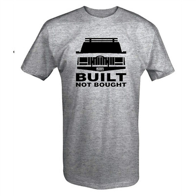 

Built Not Bought Jeep Cherokee XJ Lifted Offroad 4x4 T Shirt - Large