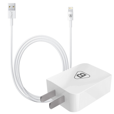 

BIAZE Apple 8/7/6 кабель для передачи данных 1,2 м белый + 5V / 2A мобильный телефон / планшет зарядное устройство M2 + K15 iPhone / 6s / 7 Plus / 8 / X новый iPad Air Mini