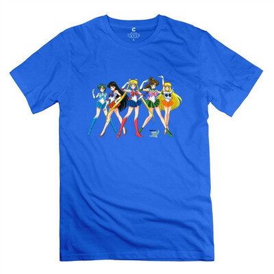 

Mens Sailor Moon Custom Retro Black T-Shirt by Mjensen