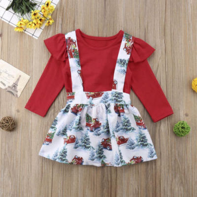 

Christmas Newborn Baby Girls Romper Bodysuit Dress Skirt Clothes Outfit Costume