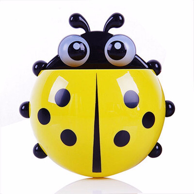 

Ladybug Toothbrush Holder ABS Ladybug Toothbrush Wall Suction Bathroom Sets Cartoon Sucker Toothbrush Holder Suction Hooks