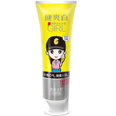 

Healthy white fresh girl toothpaste 110g