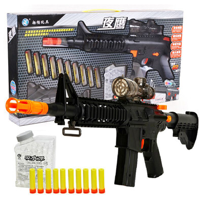 

Jingdong supermarket] Yang Kai M16 night hawk launcher live people CS children's toy gun model assault rifle manually loaded crystal bombs soft shells soft bullet guns water guns