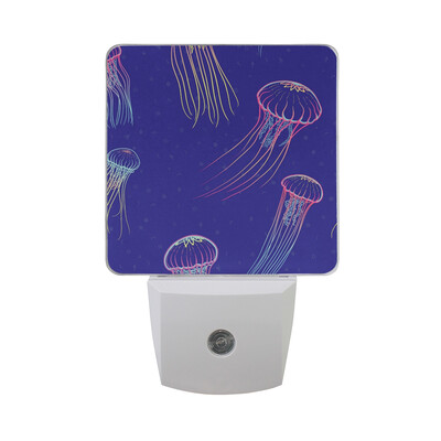 

ALAZA LED Night Light With Smart Dusk To Dawn SensorJellyfish Octopus Red Plug In Night Light