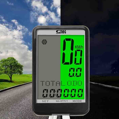 

Wireless Bike Computer large screen Speedometer Odometer Rainproof Cycling 8 languages Bicycle Computer Stopwatch Accessories