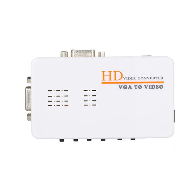 

VGA to RCA -Video Adapter PC Laptop to TV Video Converter Composite Switch Box