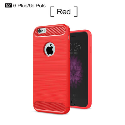

Fivice iphone 6 plus case Luxury brushed carbon fiber TPU soft shell