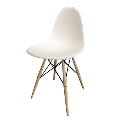 

Restaurant used plastic dining room chair with wood legs