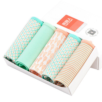 

Antarctic women&39s underwear printed underwear women 5 loaded elastic cotton triangle women&39s underwear NF14X25292 M