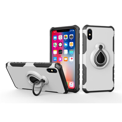 

Fivice iPhone X Case TPU Water Drop Ring Stand Car Power Magnetic Drop-proof Phone Case