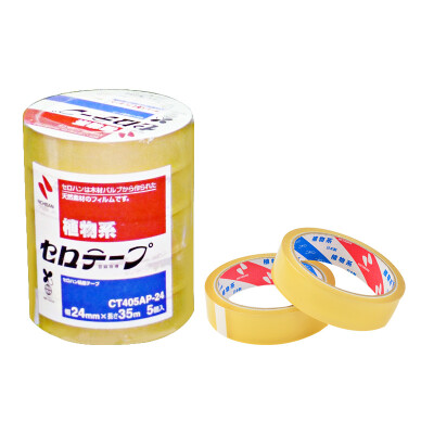 

NICHIBAN Japan imported Miqibang AP-24 plant environmental protection transparent tape 5 rolls 24mm 35 meters office stationery industrial test tape