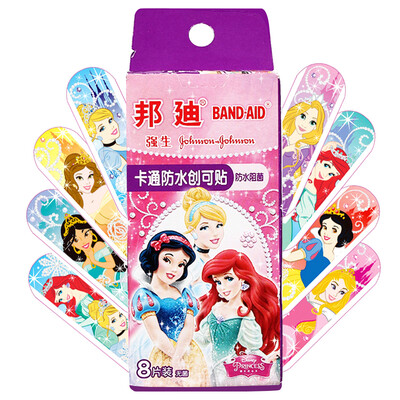 

Bondi Cartoon Waterproof Band-Aid Disney Princess 8-Pack