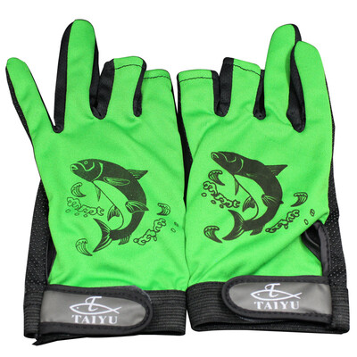 

Taiyu fishing gloves three fingers outdoor road submarine sun fishing fishing fast dry anti-skid TY1011 red