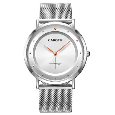 

Mens Watches Top Brand Luxury Quartz Watch Men Casual Slim Mesh Steel Waterproof Sport Watch