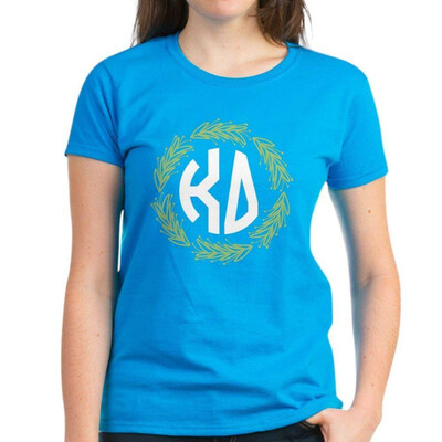

CafePress - Kappa Delta Letters Wreath - Womens Cotton T-Shirt