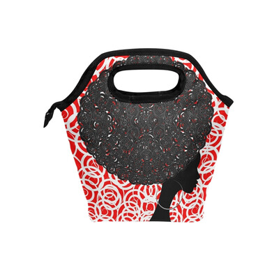 

Insulated Lunch Tote Bag African American Women Travel Picnic Lunch Handbags Portable Zipper Lunch Bag Box