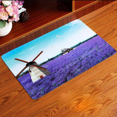 

Bingyou 5D printing mats vacuum anti-slip door mats entry door mat balcony door bathroom floor mat lavender 6040cm