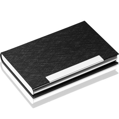 

Excellent&excellent UHOO 6606 business card holder wisdom black silk pattern 1 box large capacity card case