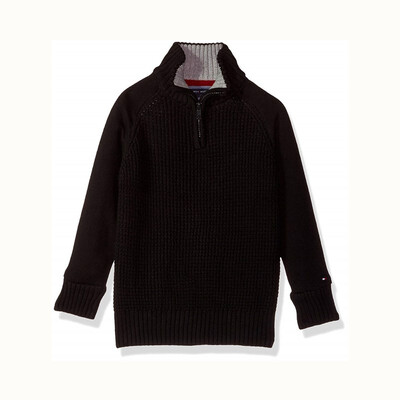 

2018 Mens Long Sleeve Half Turteck Zip Sweater