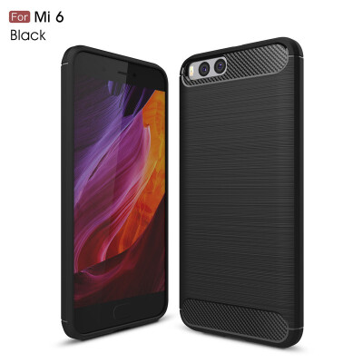 

Fivice Xiaomi Redmi 6 case Luxury brushed carbon fiber TPU soft shell