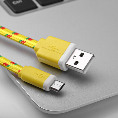 

3M Micro USB Flat Braided Synchronization Charger Cable Cord Adapter for Android Smart Phones