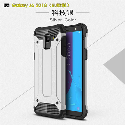

Fivice Samsung Galaxy J6 2018 case Luxury Silicone Diamond Armor PC Hard Shell Phone Case