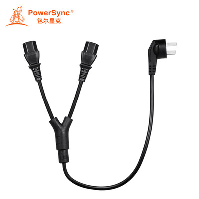 

Baoer Xingke computer host monitor one minute two power cord 90 degrees three plug to 180 degrees one support two products tail black 1 m MPKC0010