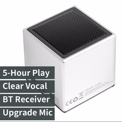 

5Watts Cube Wireless TWS Bluetooth SpeakerStereo Bluetooth Receiver Adaptor TWS-Connect a second speaker for stereo sound