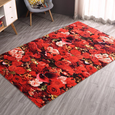 

YOOSA 3D Printed Geometric Mats Carpets Anti-slip Floor Mat Mandala Boho Print Bathroom Kitchen Door Mat