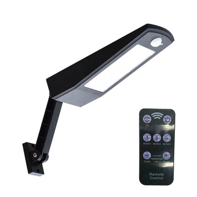 

900lm LED Solar Light Outdoor Waterproof Lighting For Garden Wall 66 leds Four Modes Rotable Pole Solar Lamp Remote Control