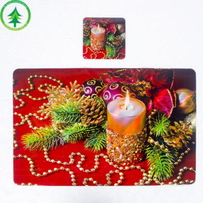 

Christmas Dinning Placemat Table Place Mat Holiday Party Dinner Decor 1Set6pcs
