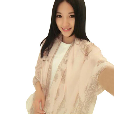 

(MSEK) WSJ13995 Женский шарф корейской версии Бали пряжи шарф кондиционирования платок синий и белый фарфор розовый