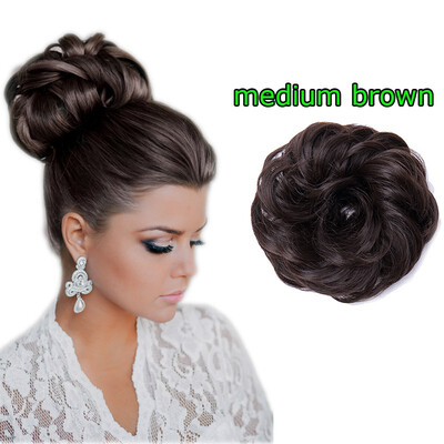 

Curly Wave Thickening Hair Bun Heat Resistant Short Ponytail Holder Hair Extension Cabello Extensión Peluca Cheveux Extension