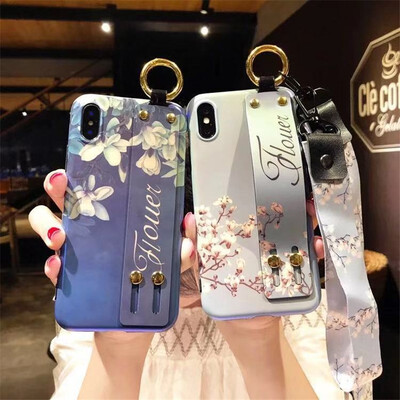 

South Korea brand For iphone 7 8 mobile phone shell 8 X XR MAX hand rope net red diamond goddess personality 7Plus